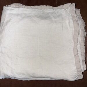 Quince‎ European Linen Double Flange Sham Set White Bedding Standard